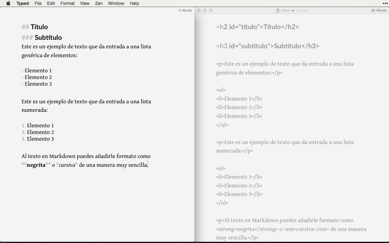 Diferencias entre HTML y Markdown